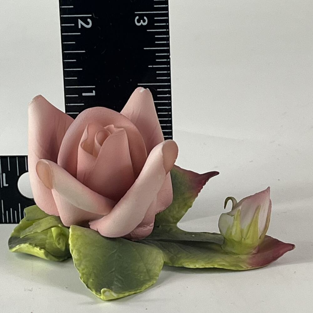 Enesco Porcelain Dusty Pink Rose Flower Figurine 2" CHIPPED Forever Gift Bisque - Picture 9 of 10